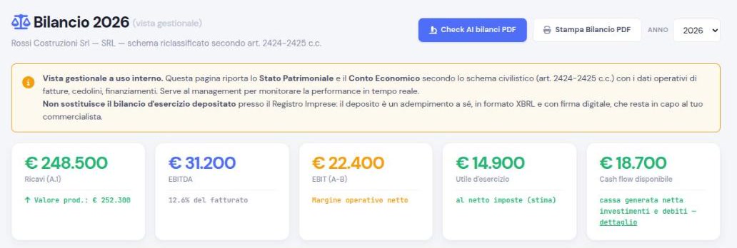 Il bilancio in tempo reale: come leggerlo, schermata per schermata